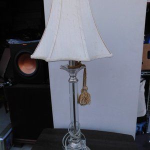 Glass Candlestick Table Top Lamp